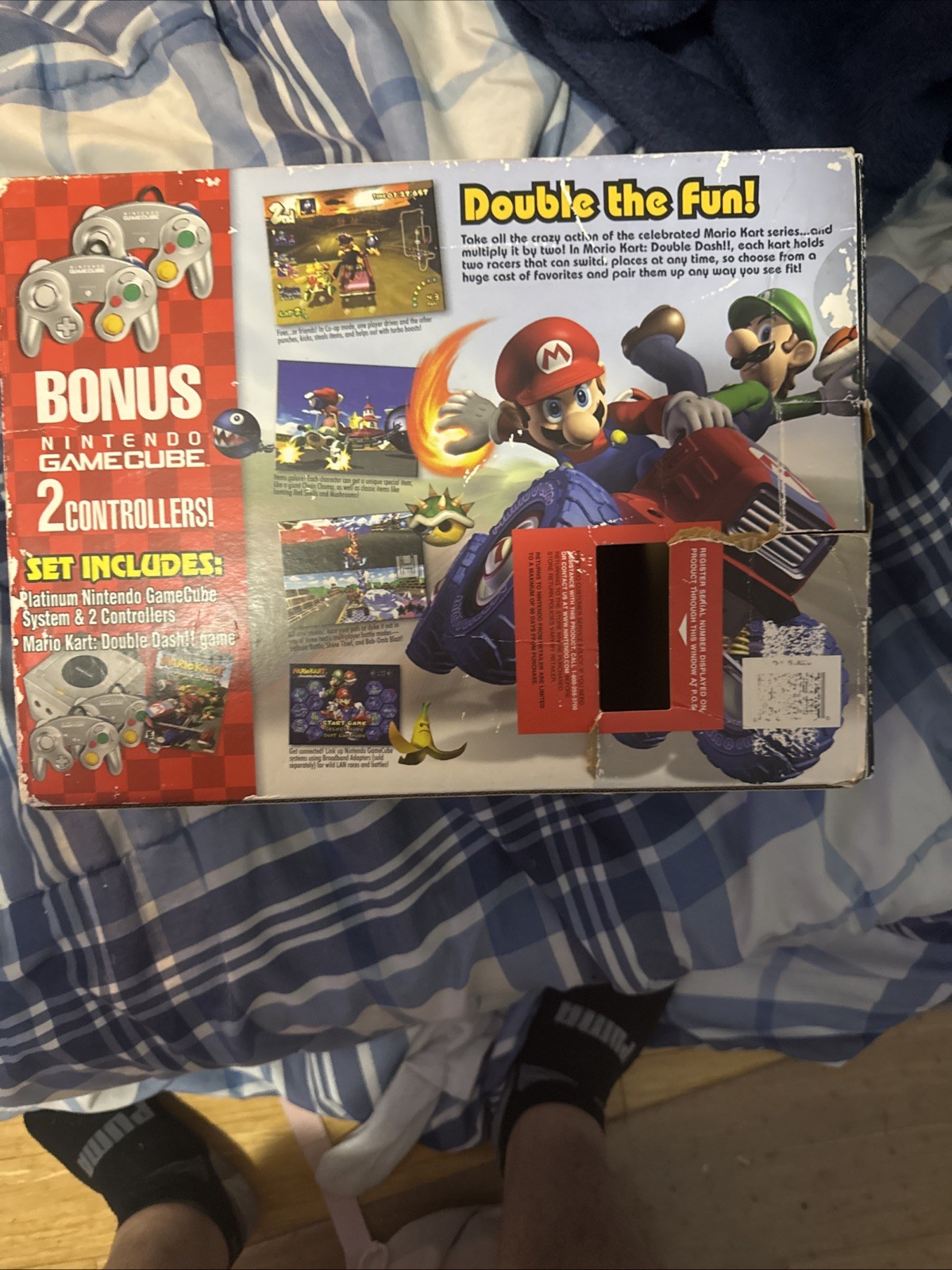 Mario Kart Double Dash And Nintendo GameCube Silver Boxes Only (good Condition)