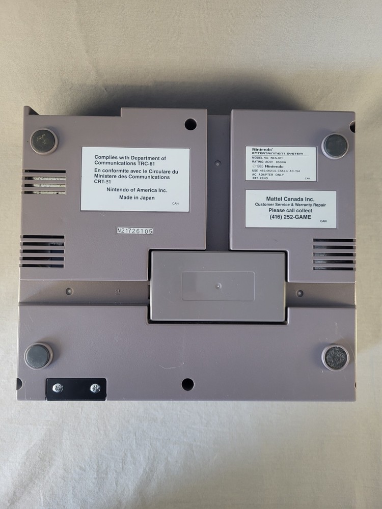 Nintendo NES Console - NES-001 - Cords & Controller - Tested!