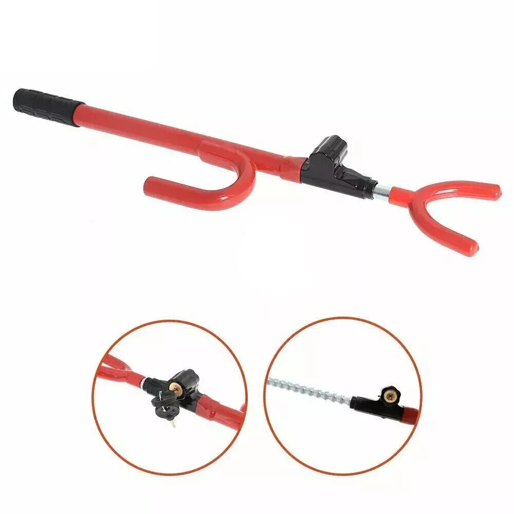 Steering Wheel Lock The Club Twin Hooks Anti Theft Universal Car Van Truck SUV