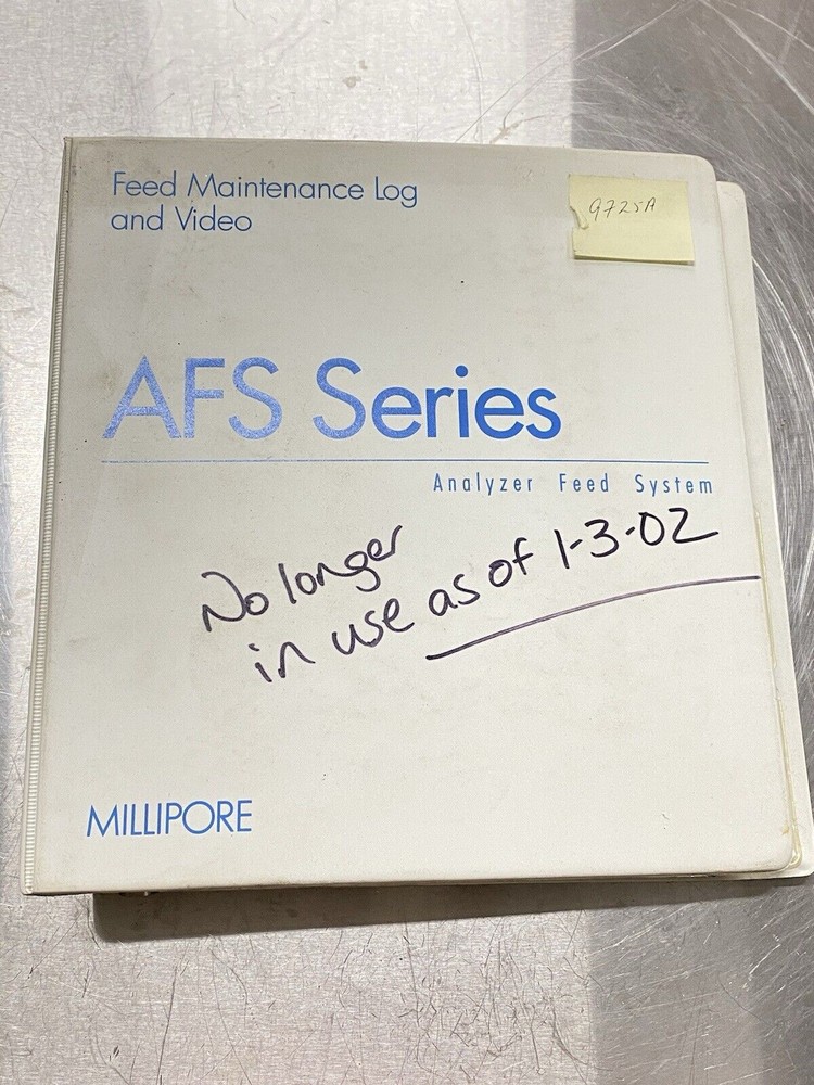 Millipore AFS 300 Analyzer Feed System With VHS - Users Guide / Manual