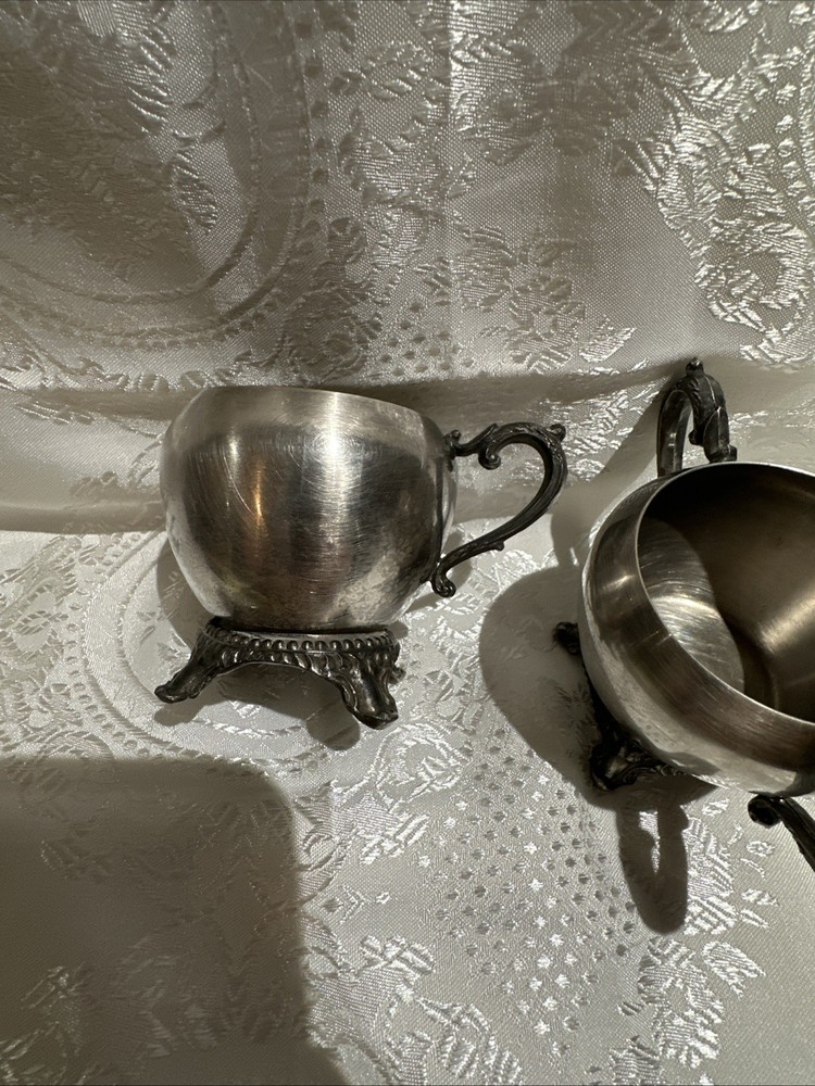 Vintage Silver-Plated Sugar & Creamer