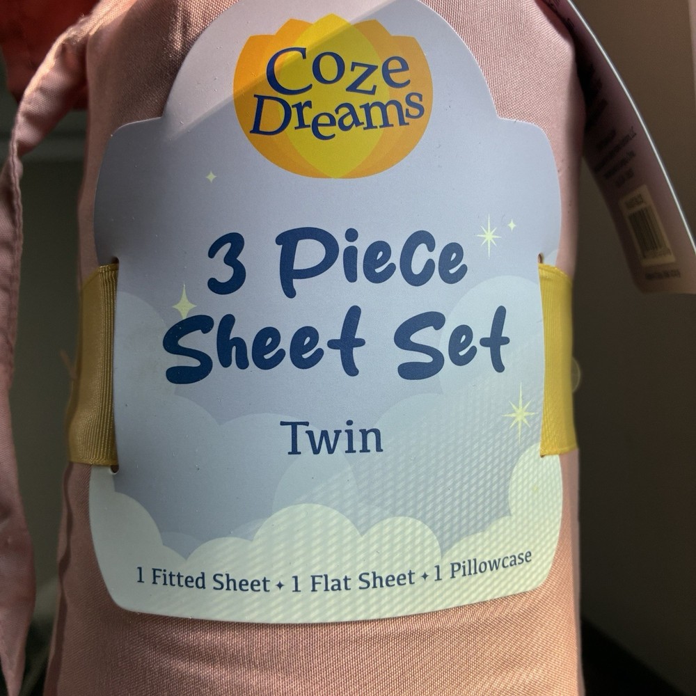 Coze Dreams 3 Piece Sheet Set Twin Size 100% Polyester