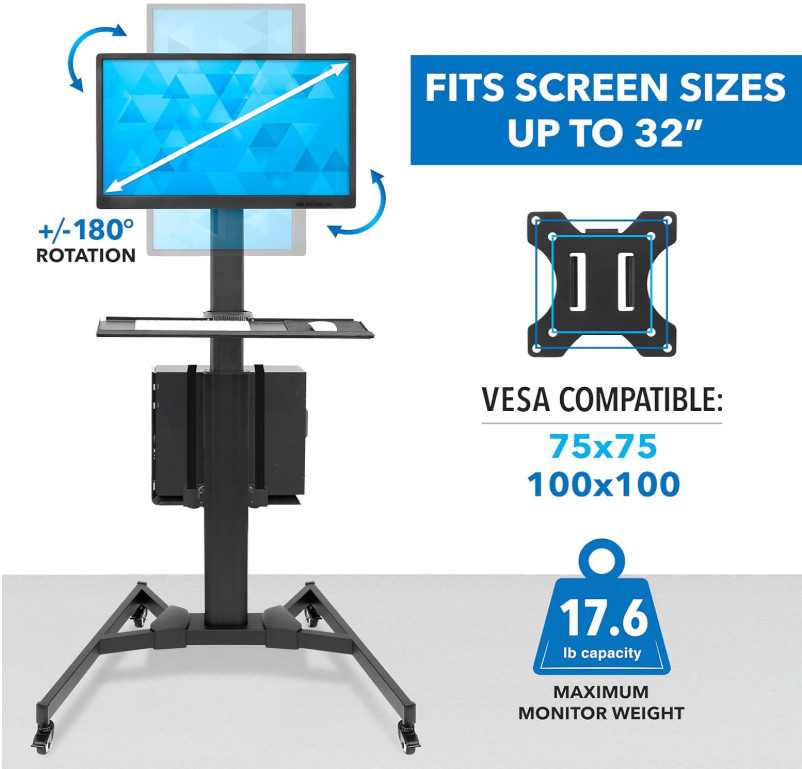 mi-7985 Sit-stand Mobile PC Work Station