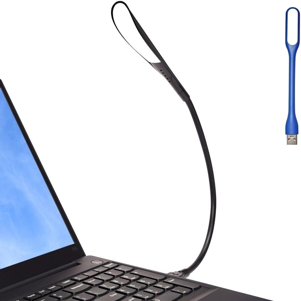 Dimmable USB Lamp, Flexible Keyboard Light, Mini Light for Laptop Black
