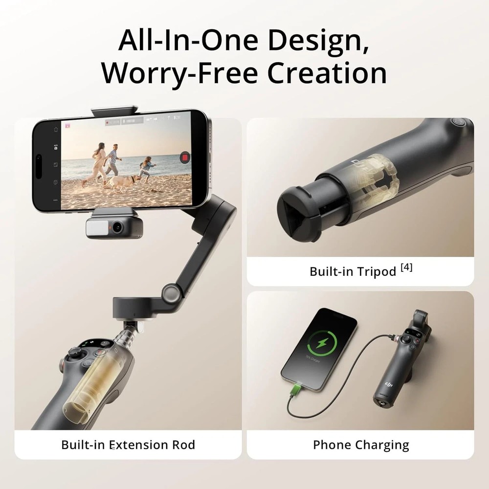 DJI Osmo Mobile 7P Gimbal Stabilizer for iPhone, Android, Native Tracking