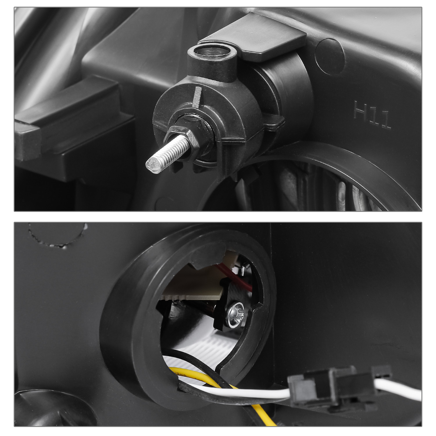 L+R Amber Corner OE Style Headlight [LED LIGHT BAR] for 09-18 Ram 1500 2500 3500