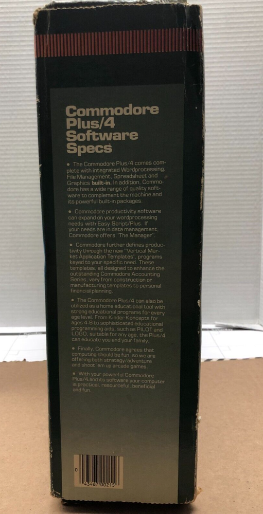Vintage Commodore Plus/4 computer with Original box / INTEGRATED SOFTWARE MANUAL