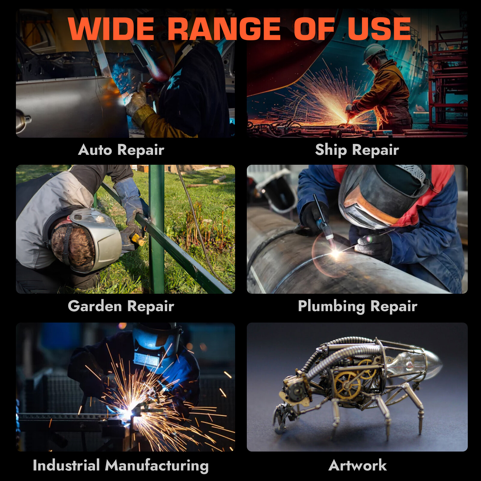 HITBOX 4 IN 1 Inverter Welder 110V 220V MMA Lift TIG MIG Gasless Spool Gun