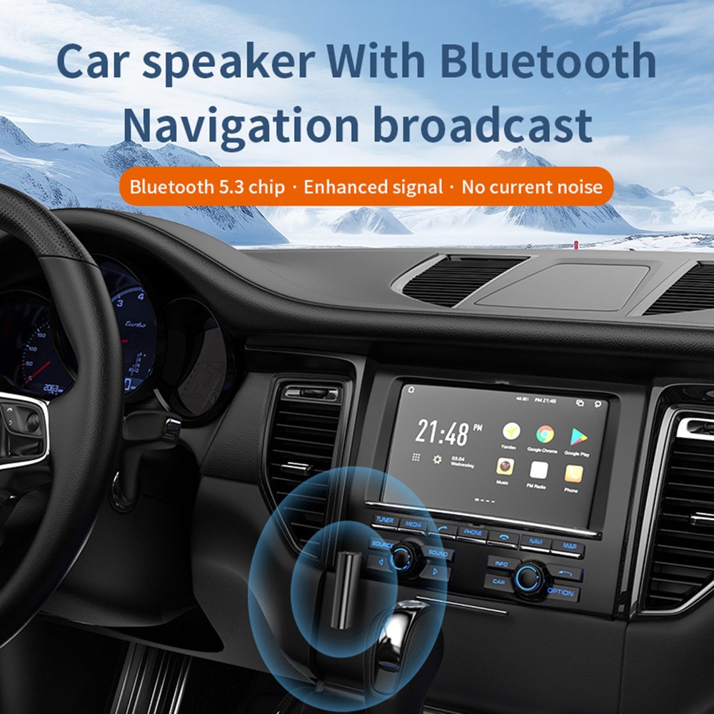3-in-1 Wireless Bluetooth 5.3 Transmitter Receiver Adapter Audio Black ABS