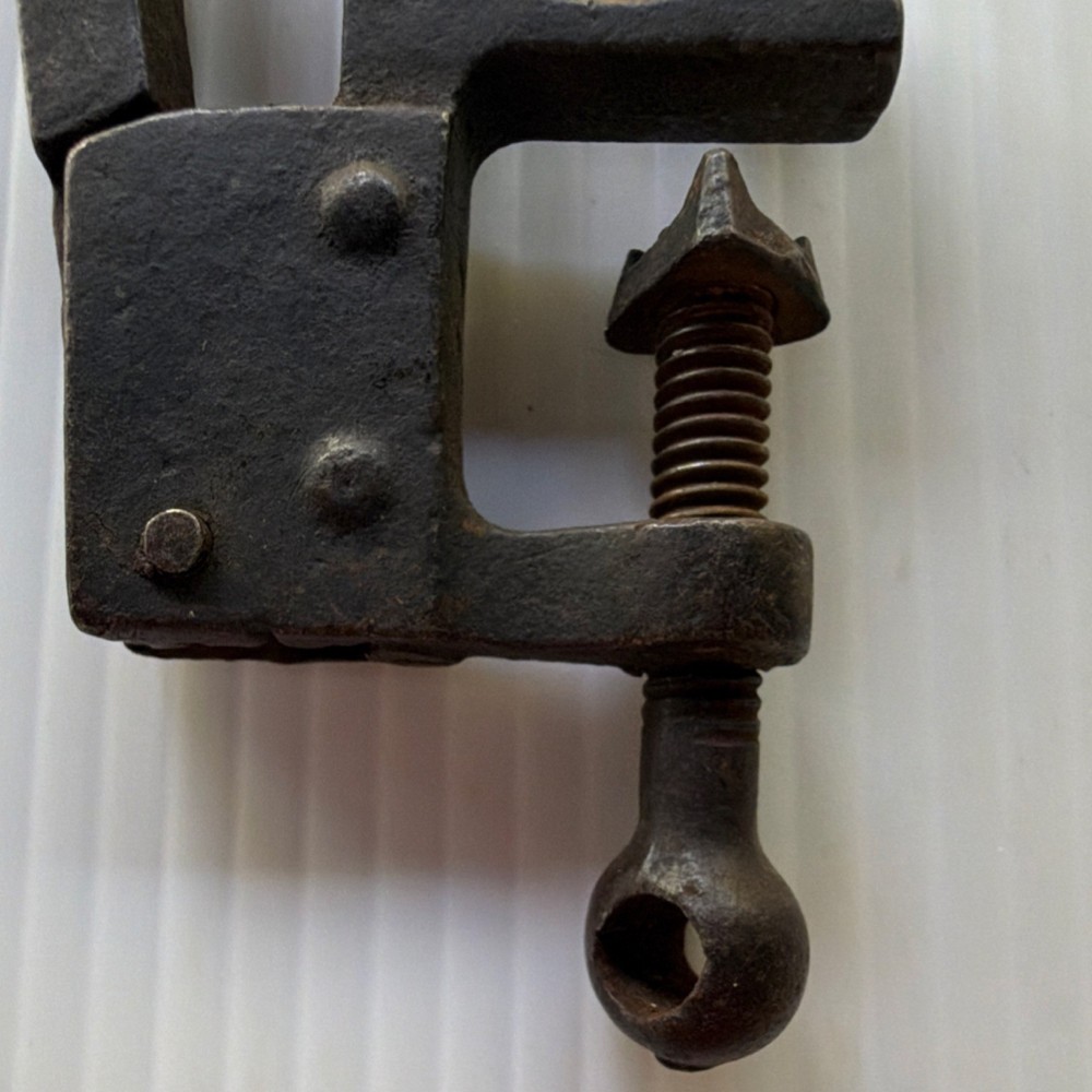 Vintage Cast Iron Clamp Vise Antique Tool