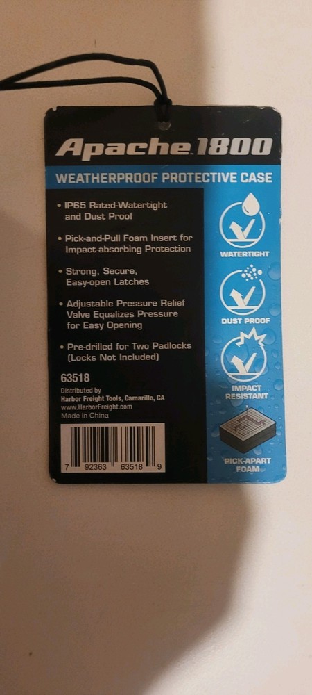 Apache 1800 Weatherproof Protective Hard Case