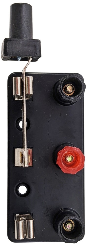 SPDT Knife Switch (Single Pole Double Throw), 2.98" × 1.36" × 1.15"