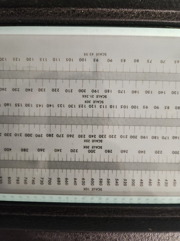 Optical Gaging Products Multi Scale Glass Rule