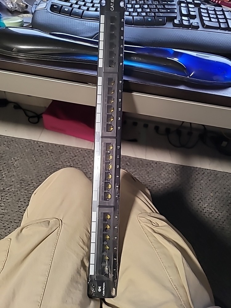 24 Port Cat6 Patch Panel UL Higher Gold Content Faster Ethernet Speed