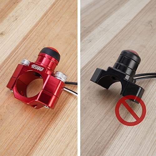 CNC Universal Motorcycle Engine Stop Start Kill with Mounting Backplate Red