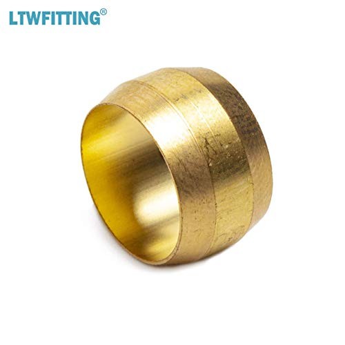 7/16-Inch Brass Compression Sleeves Ferrels,BRASS COMPRESSION FITTING(Pack of