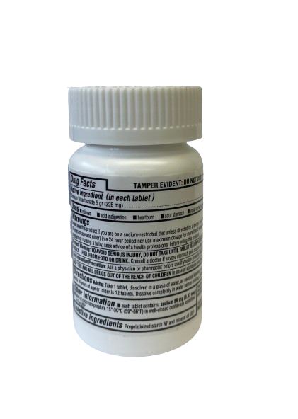 SODIUM BICARBONATE 325 MG TABLETS