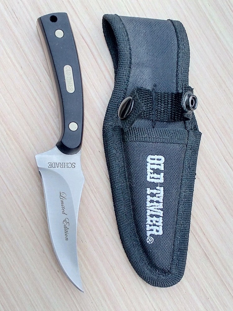 Schrade Old Timer Sharpfinger w/ Sheath Limited Edition Brown Sawcut delrin