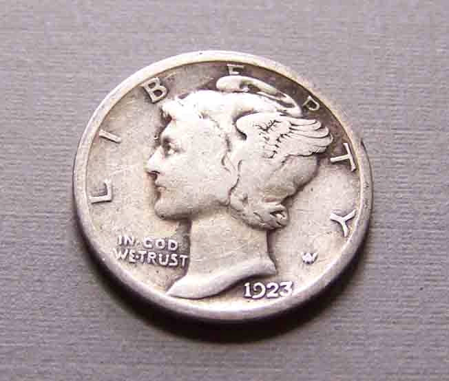 1923 Mercury Dime #19