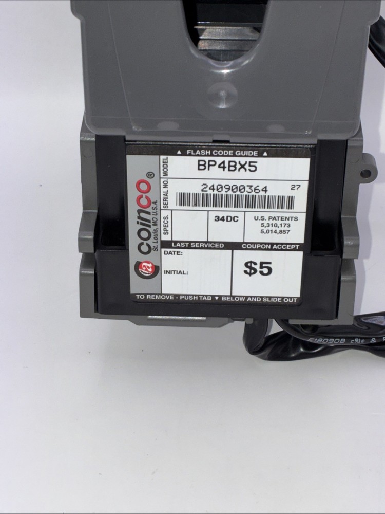 Coinco BillPro BP4BX5 Bill Acceptor Validator 34DC Vending Machine $5