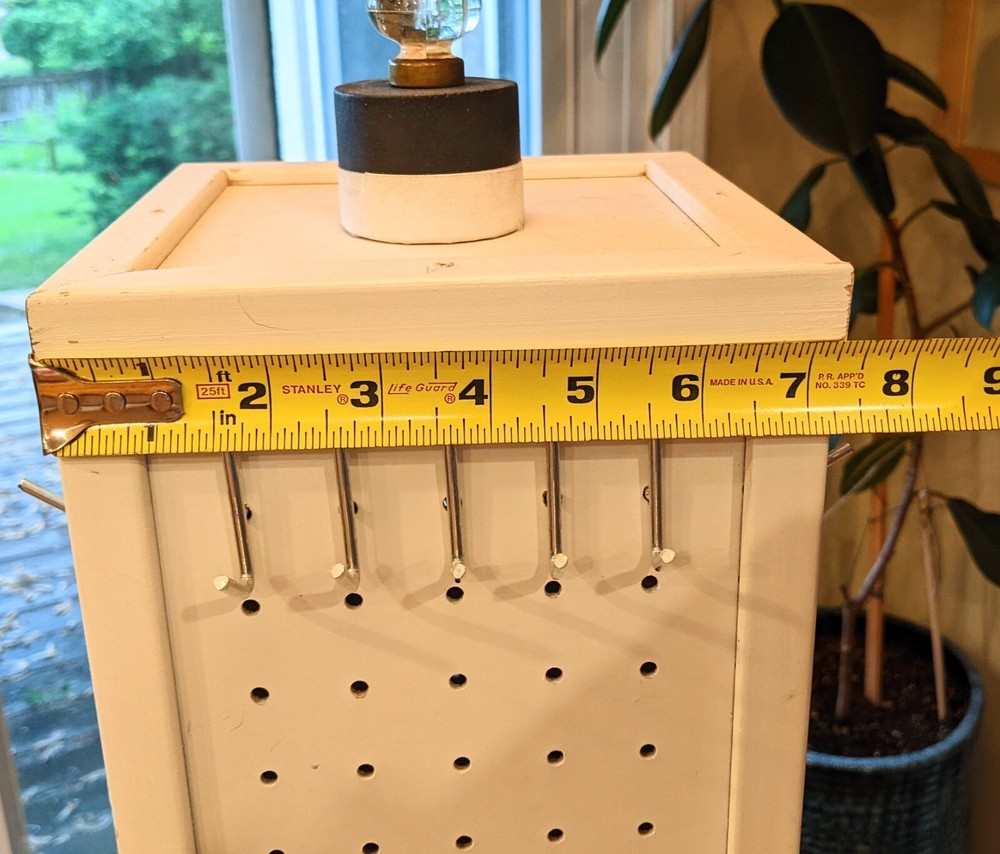 Pegboard Tower Display 4 Sided Spinner Top Base Rotating Peg Brd 2 ft organizer