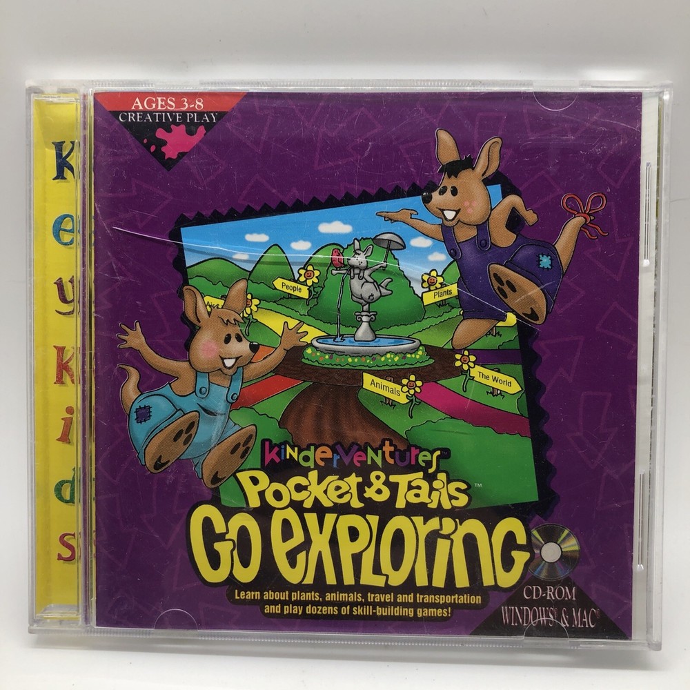 Kinderventures: Pocket & Tails Go Exploring (CD-ROM, 1995, SoftKey)