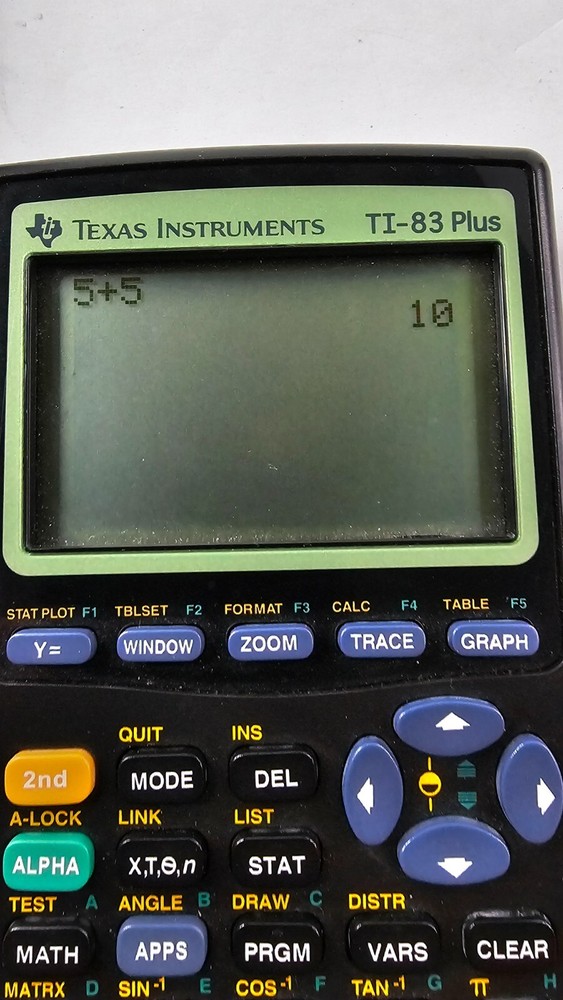 Texas Instruments TI-83 Plus Graphing Calculator with Cover - TESTED WORKS