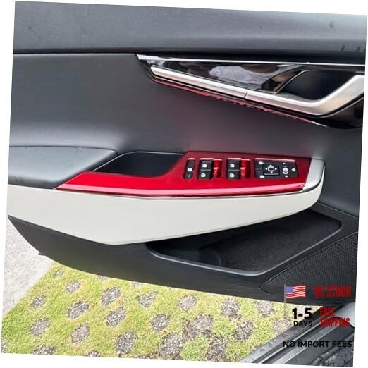 Window Switch Panel Trim Covers Compatible with Kia EV6 2022-2026 Red