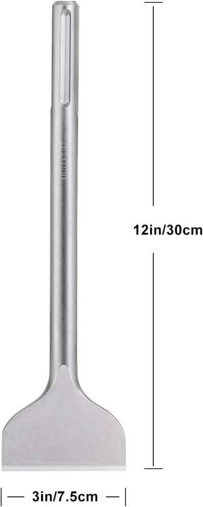 Durable 12'' x 3'' SDS-MAX Chisel - Ergonomic Tool for Tile and Concrete Removal