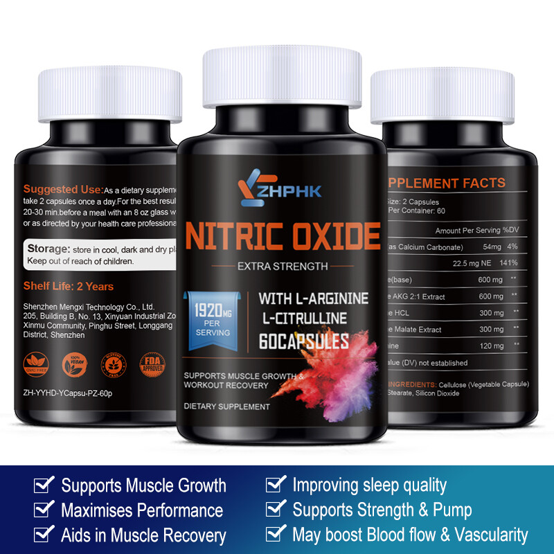 Nitric Oxide & Circulation Booster | L-Arginine, L-Citrulline | Extra Strength