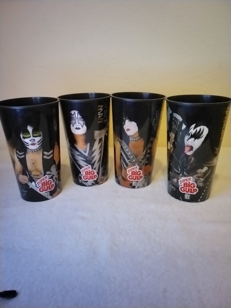 7-Eleven 2010 KISS Super Big Gulp Cups - Complete Set of 4 (Never Used)