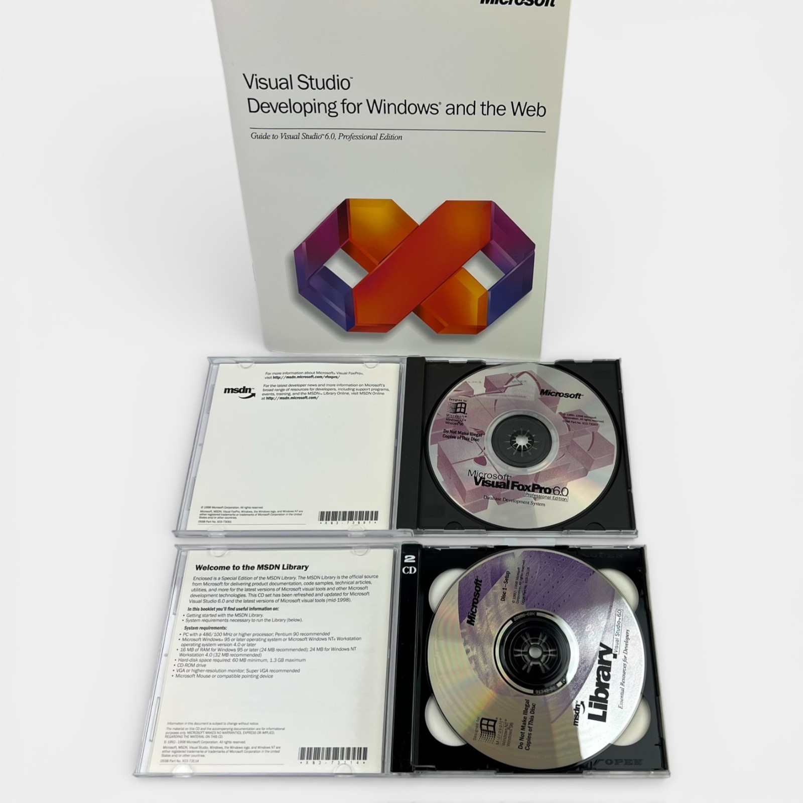 Microsoft Visual FoxPro 6.0 Professional Edition Box Set w/ Key
