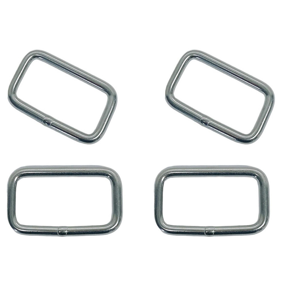 Marine Sailing Stainless Steel 3/16" Rectangular Ring 600 Lb Rectangle Ring 4Pcs