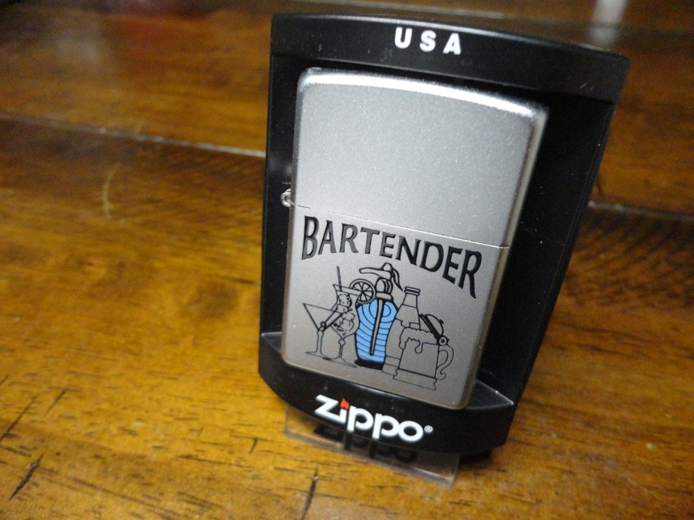 BARTENDER OCCUPATION SERIES ZIPPO LIGHTER MINT IN BOX 2003