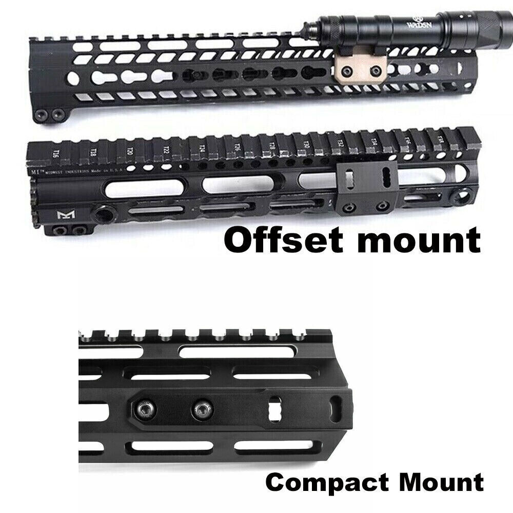Tactical Scout Flashlight MLOK Keymod Offset Mount for PLHv2 M600 scoutlights