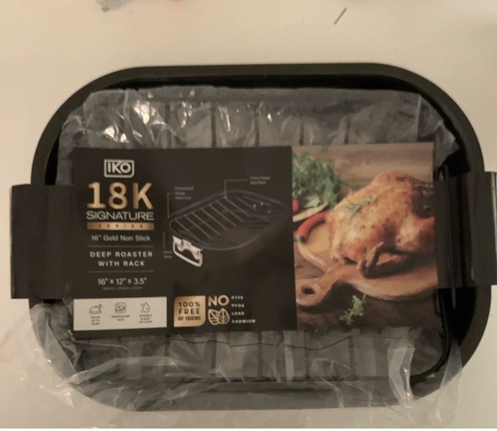Iko 18k 16.5 Gold Non Stick Deep Roaster