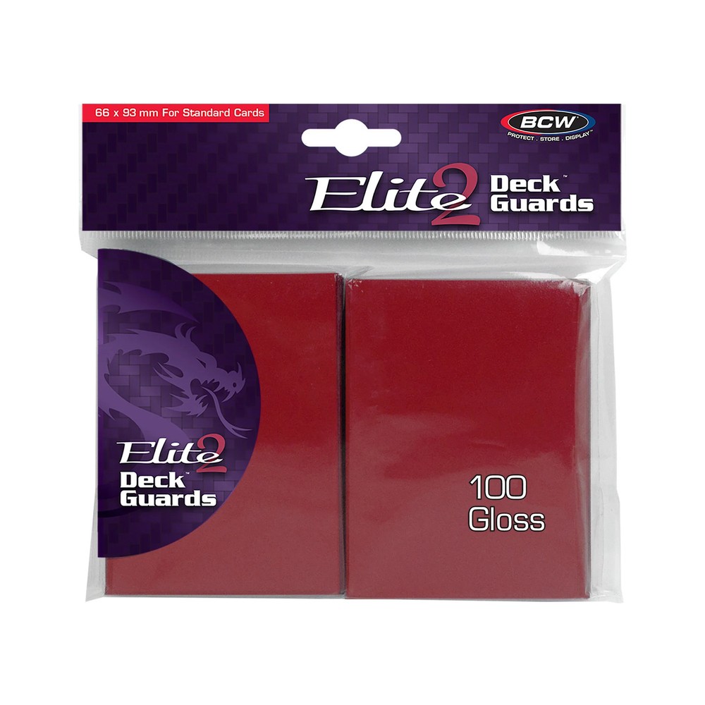 BCW Deck Guard Elite2 Glossy Red (100ct)