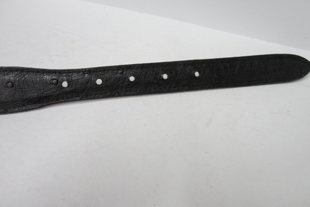GENUINE OSTRICH BELTS , BLACK