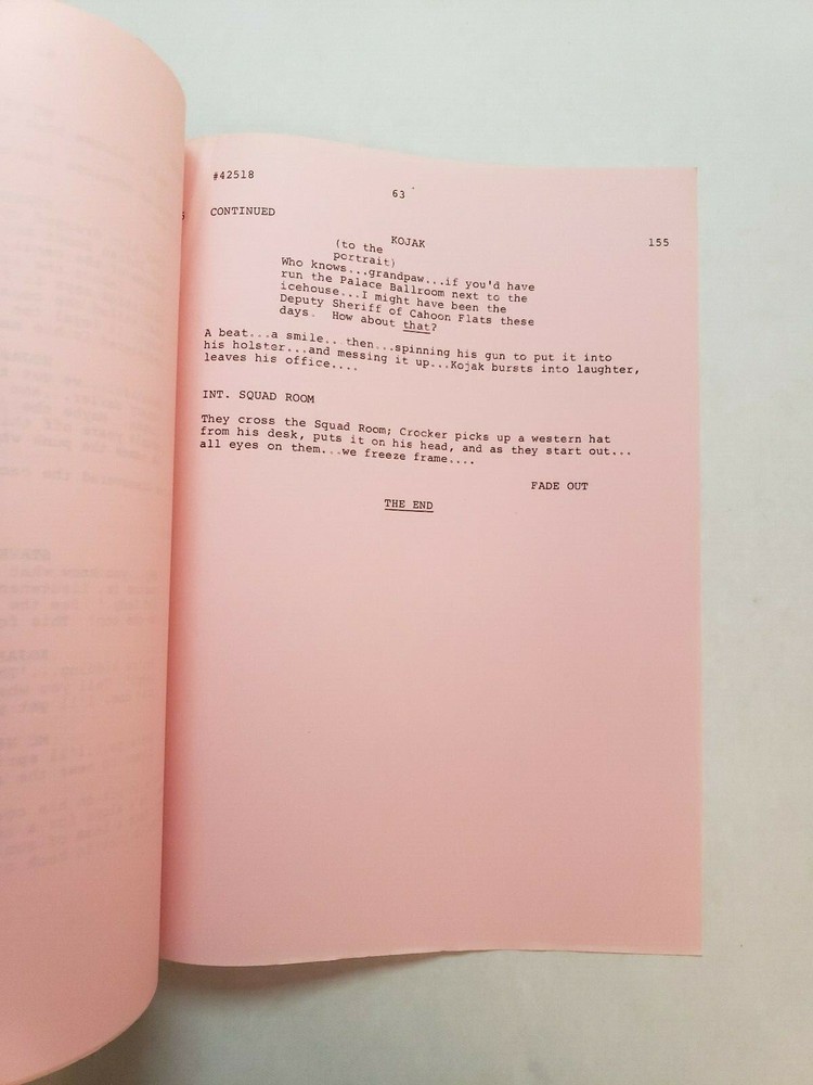 KOJAK / Brian McKay 1975 TV Show Script, Max Showalter & Judith Lowry