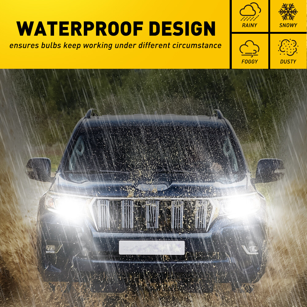 AUXITO Combo 2 H4 9003 LED Headlight Kit Bulbs High Low Beam Super White 60000LM