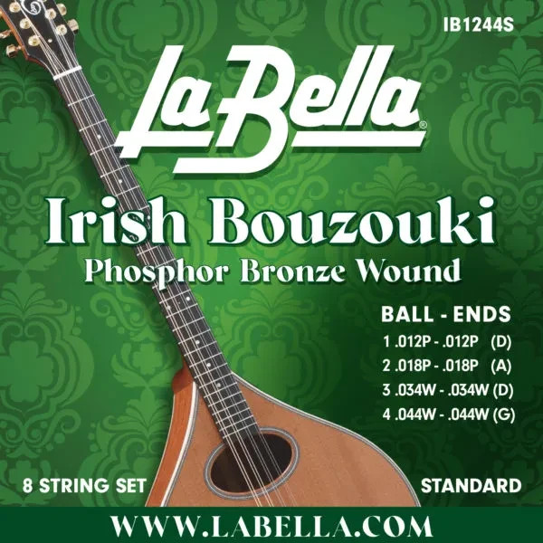 LABELLA IRISH BOUZOUKI PHOSPHOR BRONZE BALL END STRING SET IB1244S