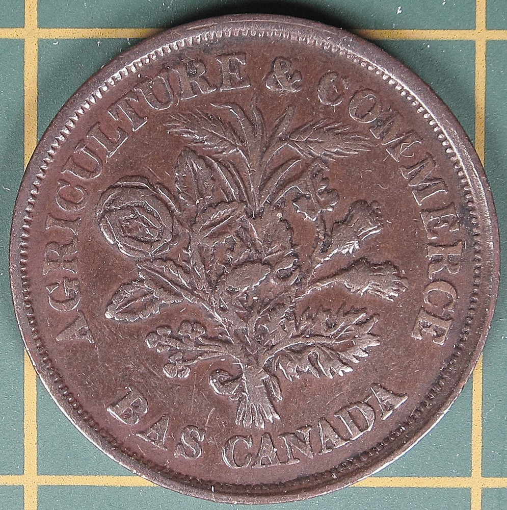 c.1838 Lower Canada Un Sou Token LC-5A5