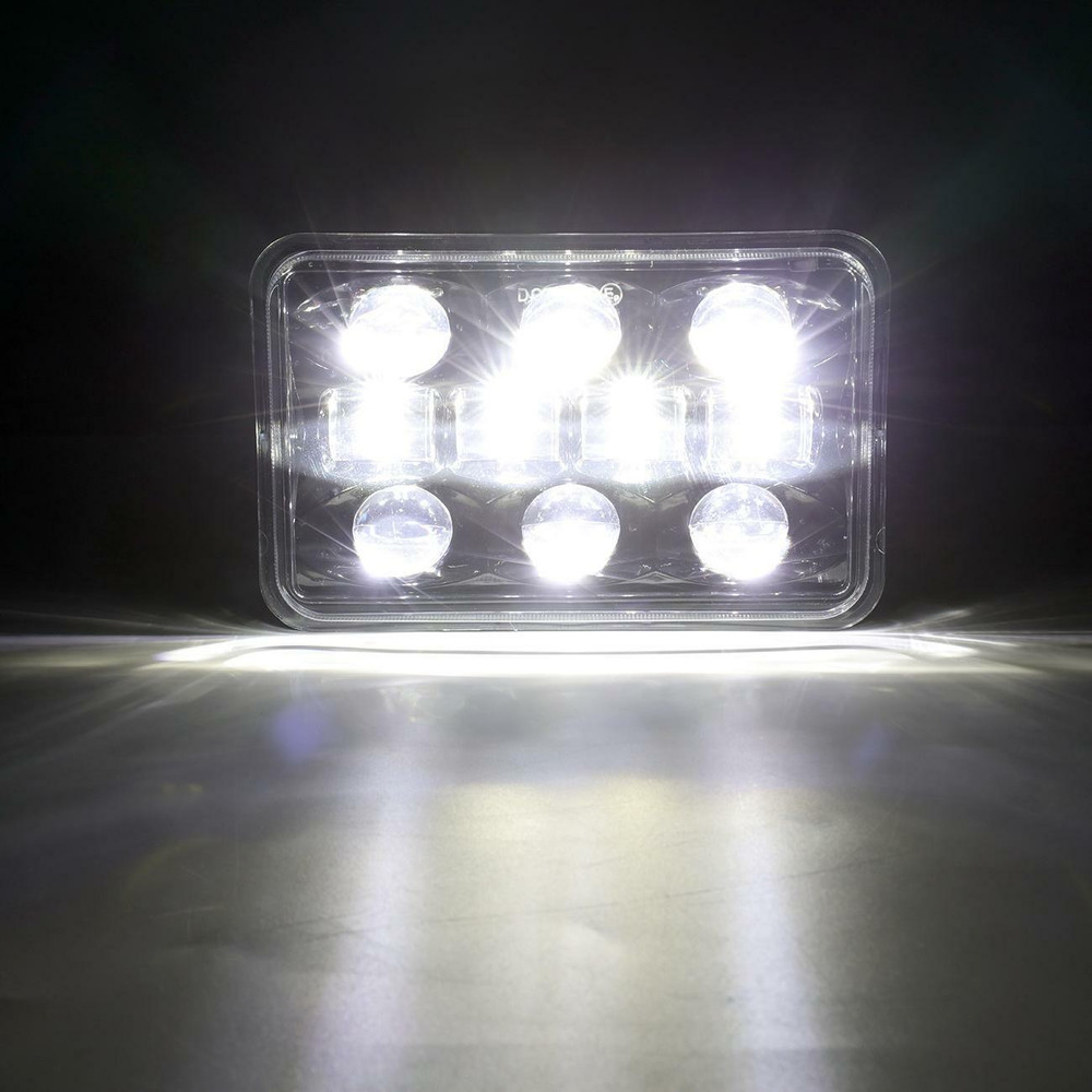 4x6" LED Headlight Rectangular High Low Beam Sealed Beam Lamp for Motorcycle