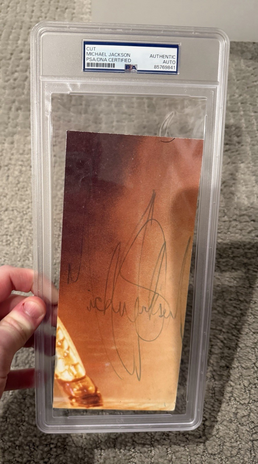 Beautiful Michael Jackson Signed Cut PSA DNA Certified Autograph Huge Auto