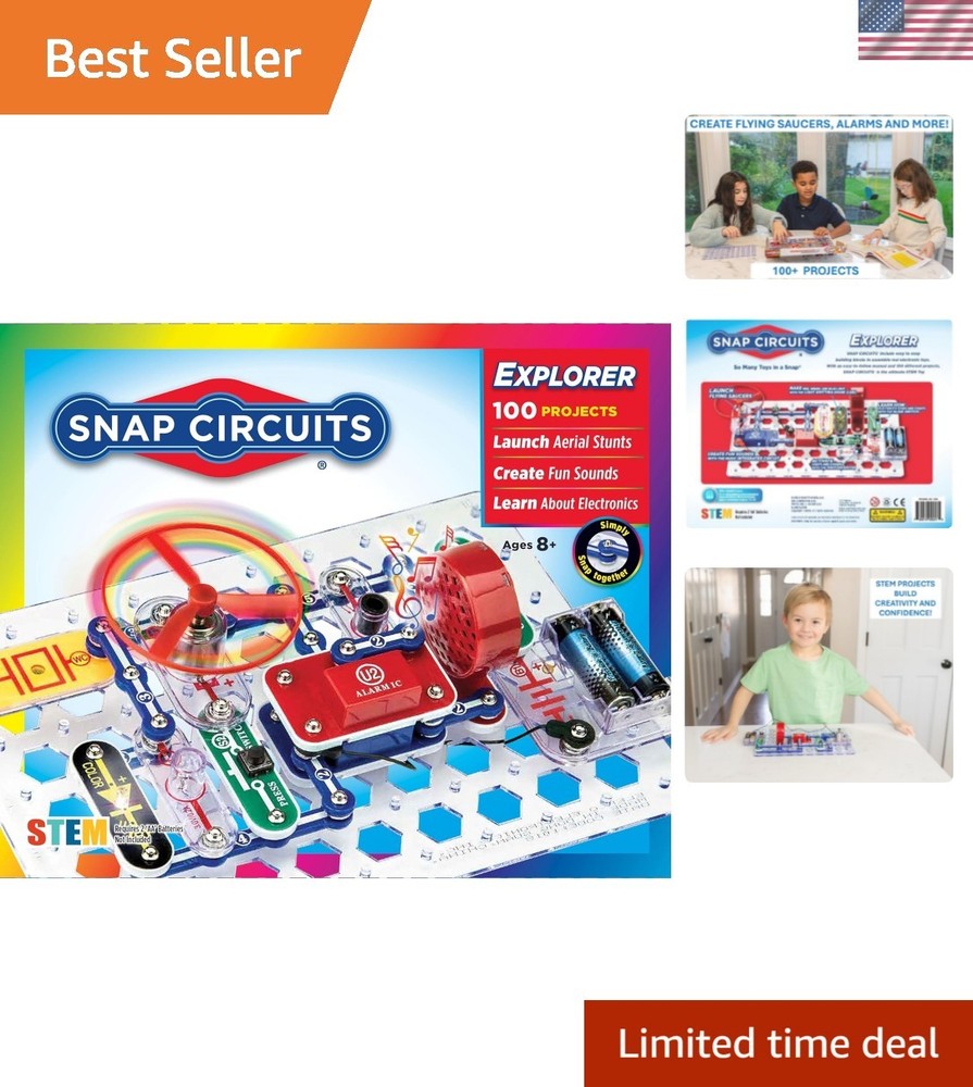 Create Over 100 Projects with Jr. SC-100 Electronics Toy - STEM Fun for Ages 8+