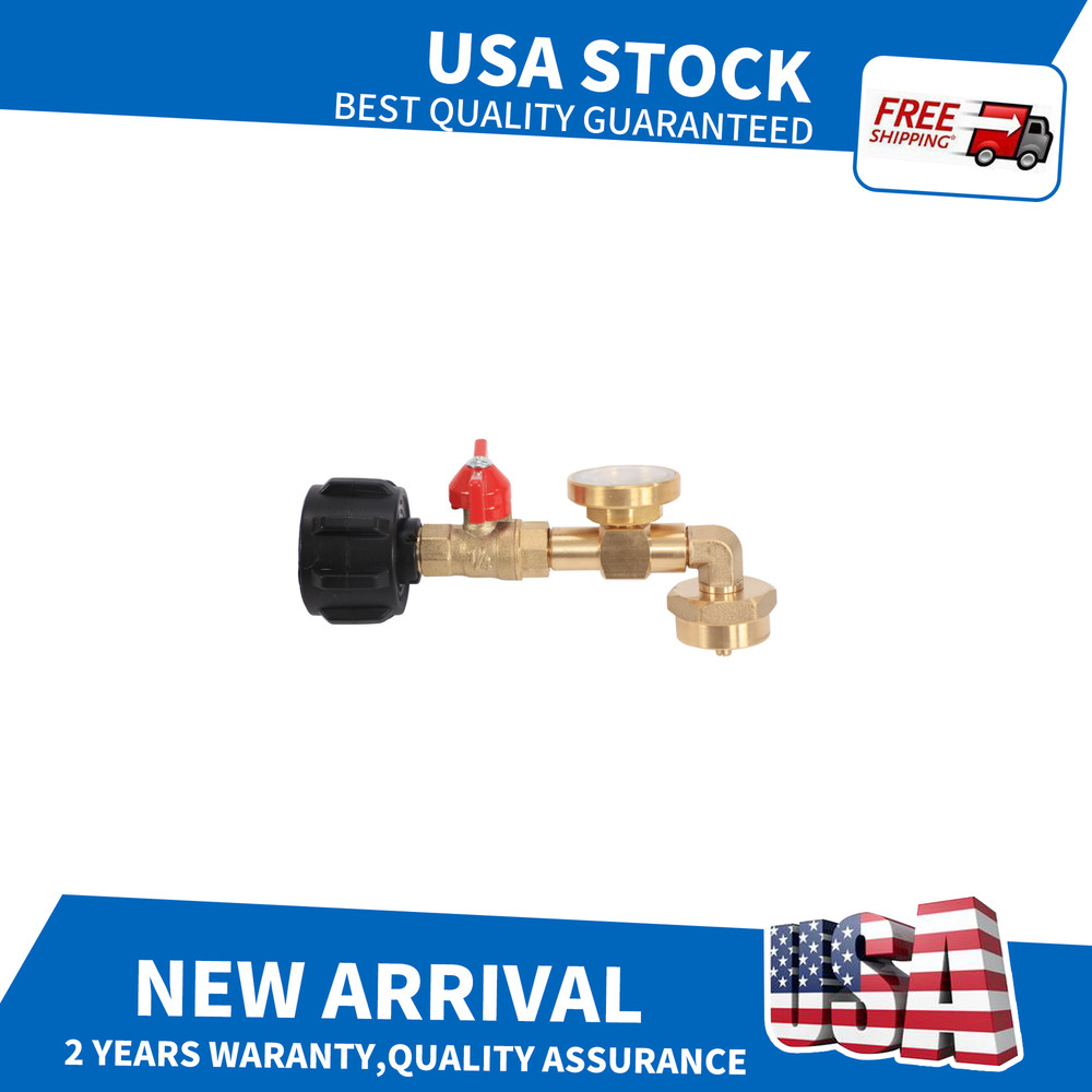 Propane Tank Refill Adapter with Gauge & Control Valve