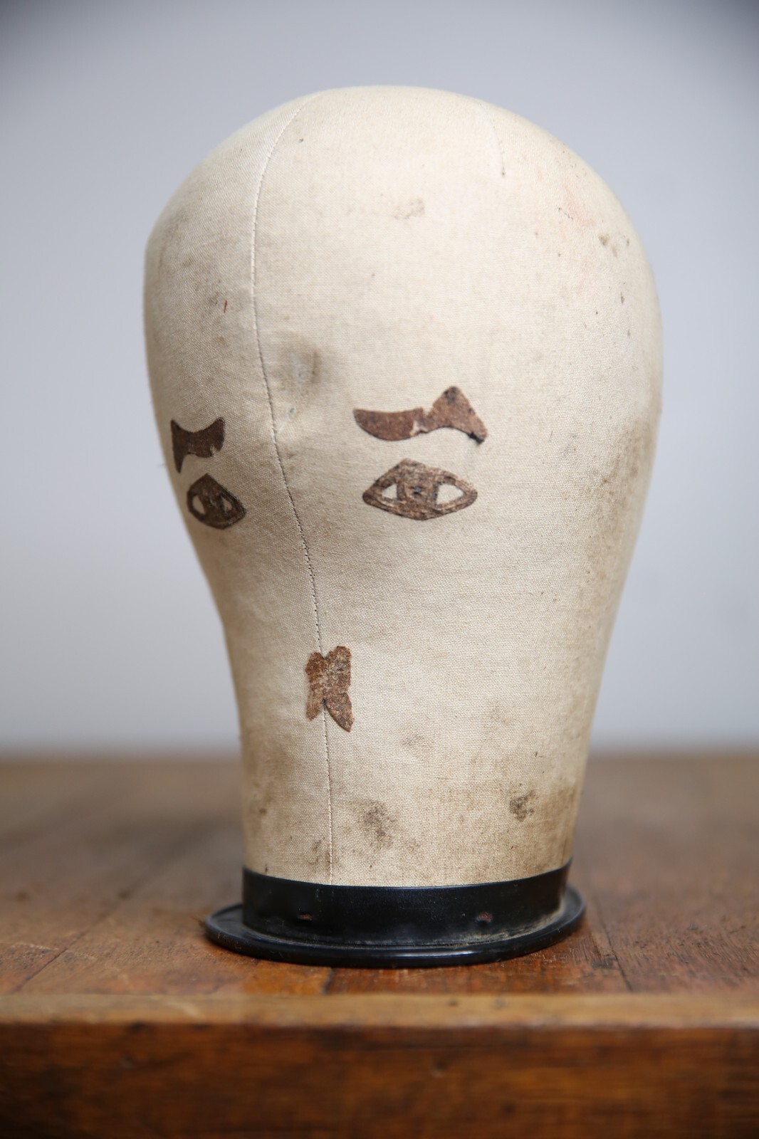 Vintage Mannequin Head Bust Store Counter Hat Display Stand antique