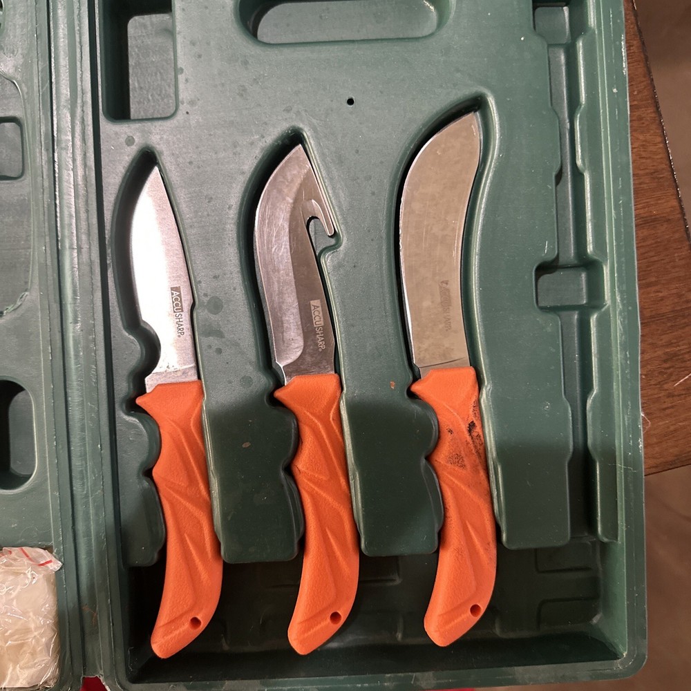 Accusharp 728C Satin Finish Blaze Orange Game Processing Kit