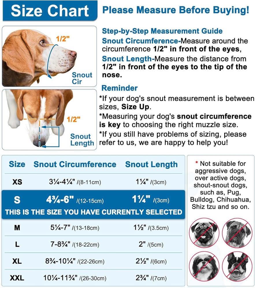 Dog Muzzle Mesh Muzzle Small Medium Dogs Soft Mouth Cover to Prevent Biting