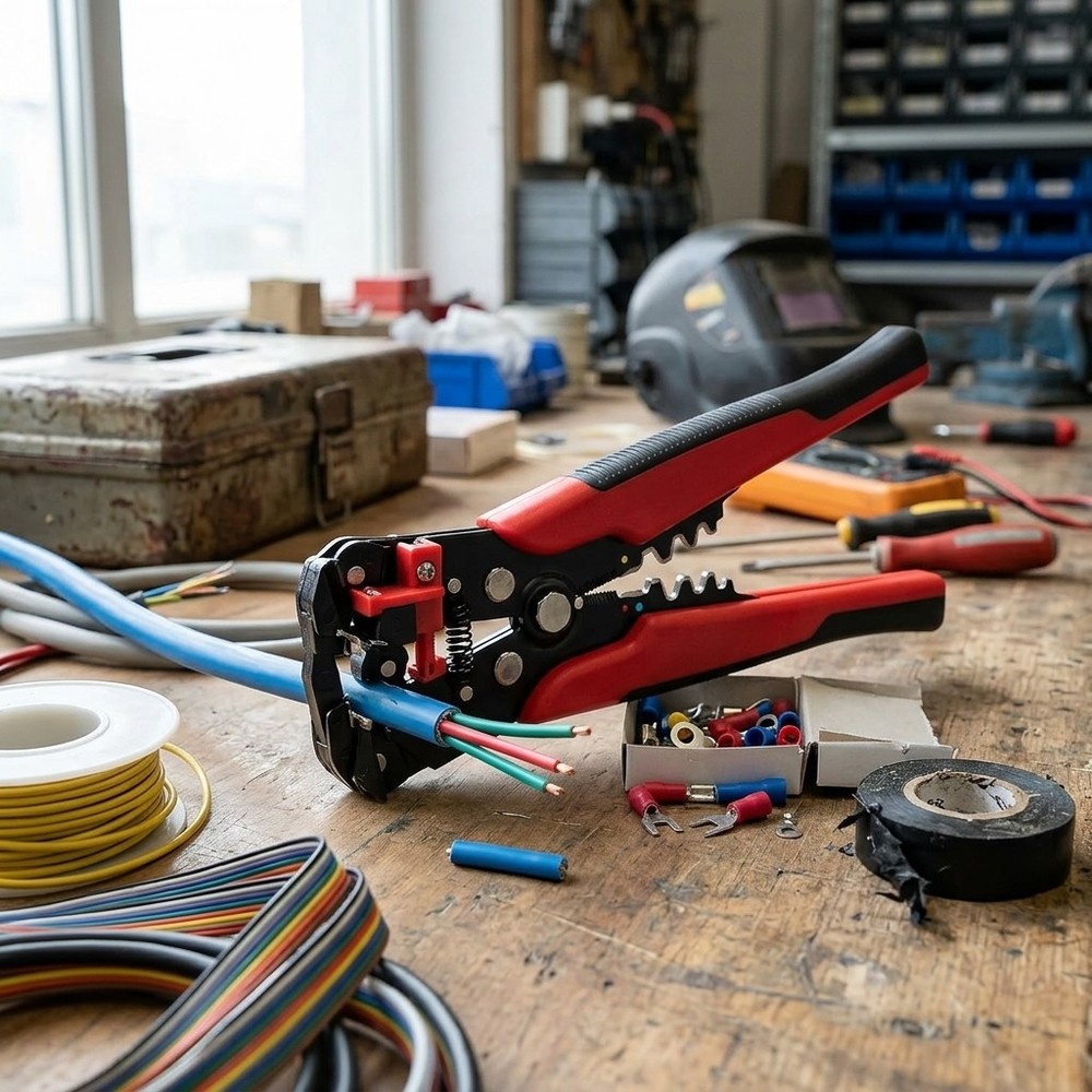 Automatic Multi-Function Wire Stripper and Crimper Tool for Electrical Work